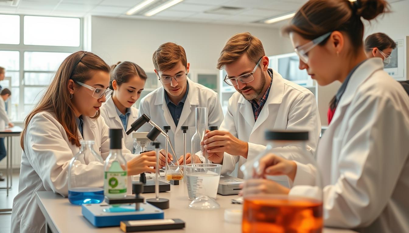 Student using a study guide to organize academic notes